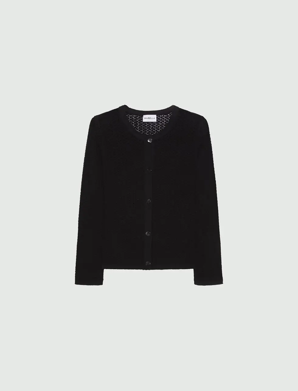 Thumbnail: MARELLA Mini cardigan in cotone nero T.42