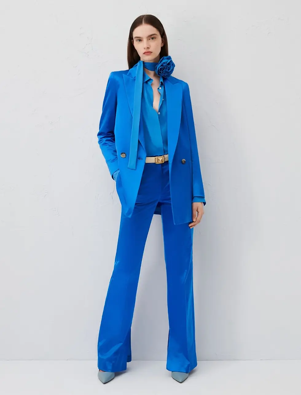 MARELLA Blazer in raso blu elettrico T. 42
