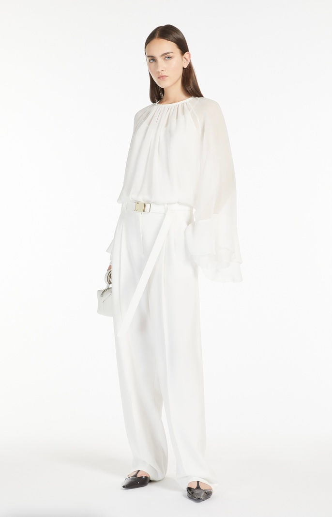 Miniatura: MAX MARA STUDIO Blusa in georgette di seta T. 42
