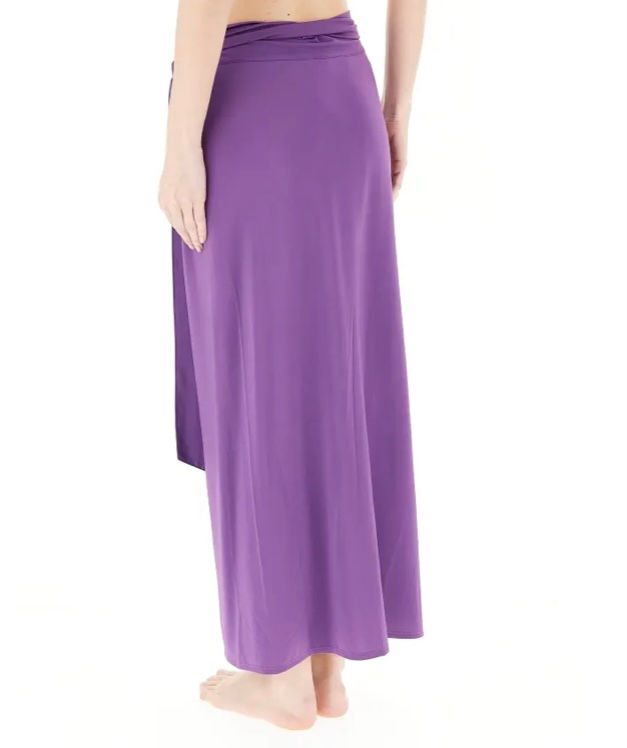 Miniatura: MAX MARA BEACHWEAR Pareo in jersey di viscosa viola T. 42
