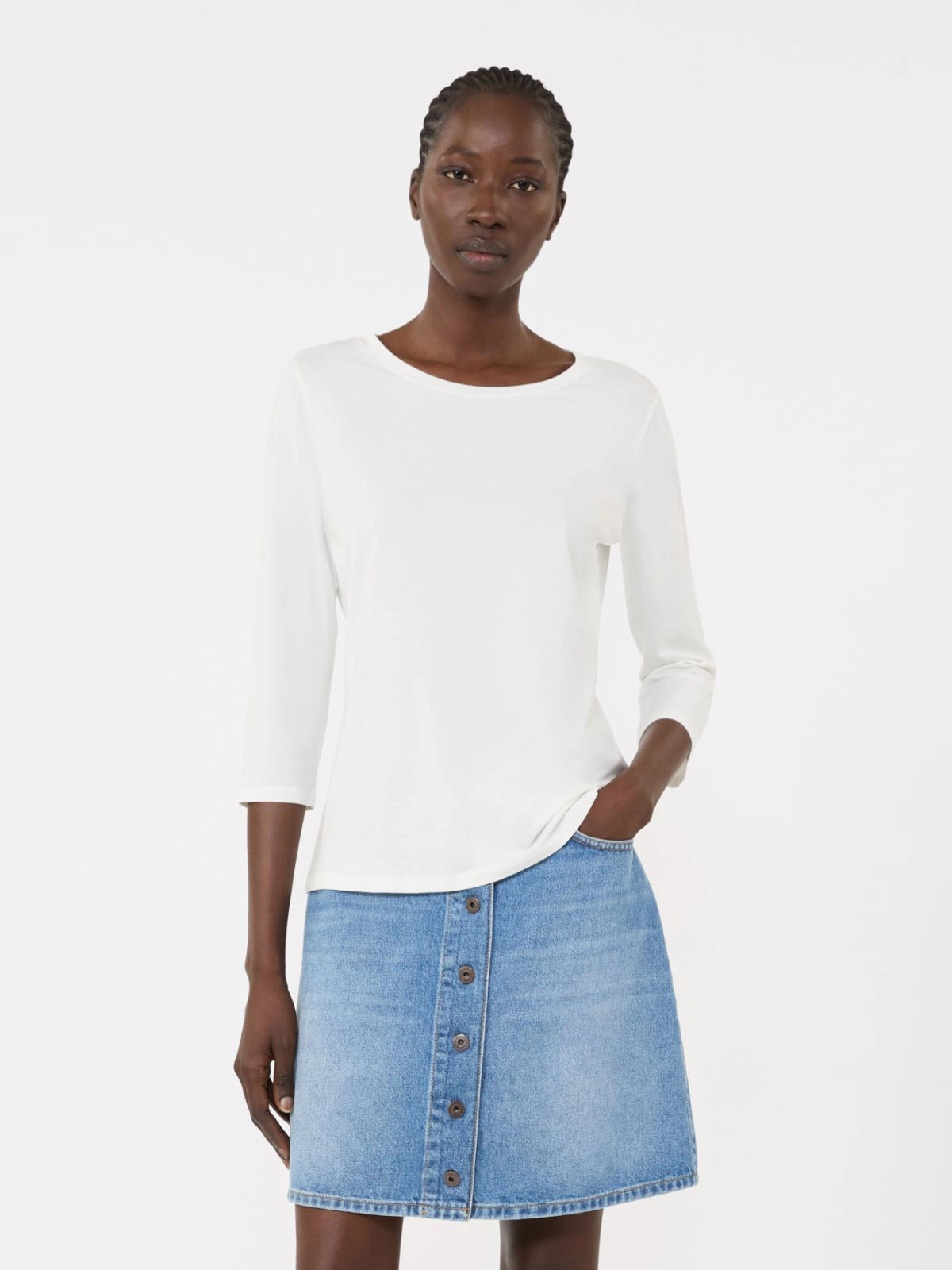MAX MARA WEEKEND T-shirt in cotone stretch T.42