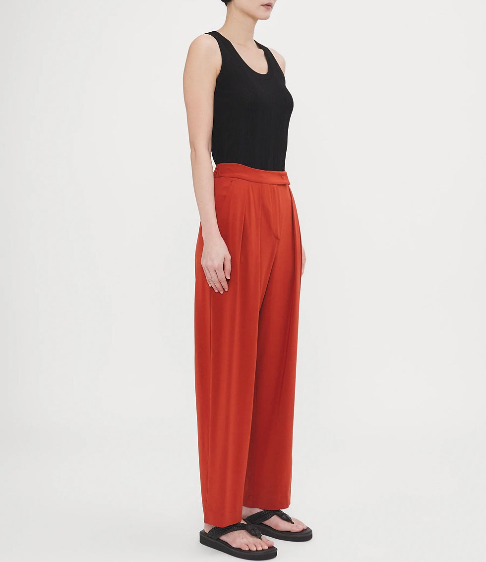 Miniatura: MAX MARA LEISURE Pantalone vita alta ruggine T. 42