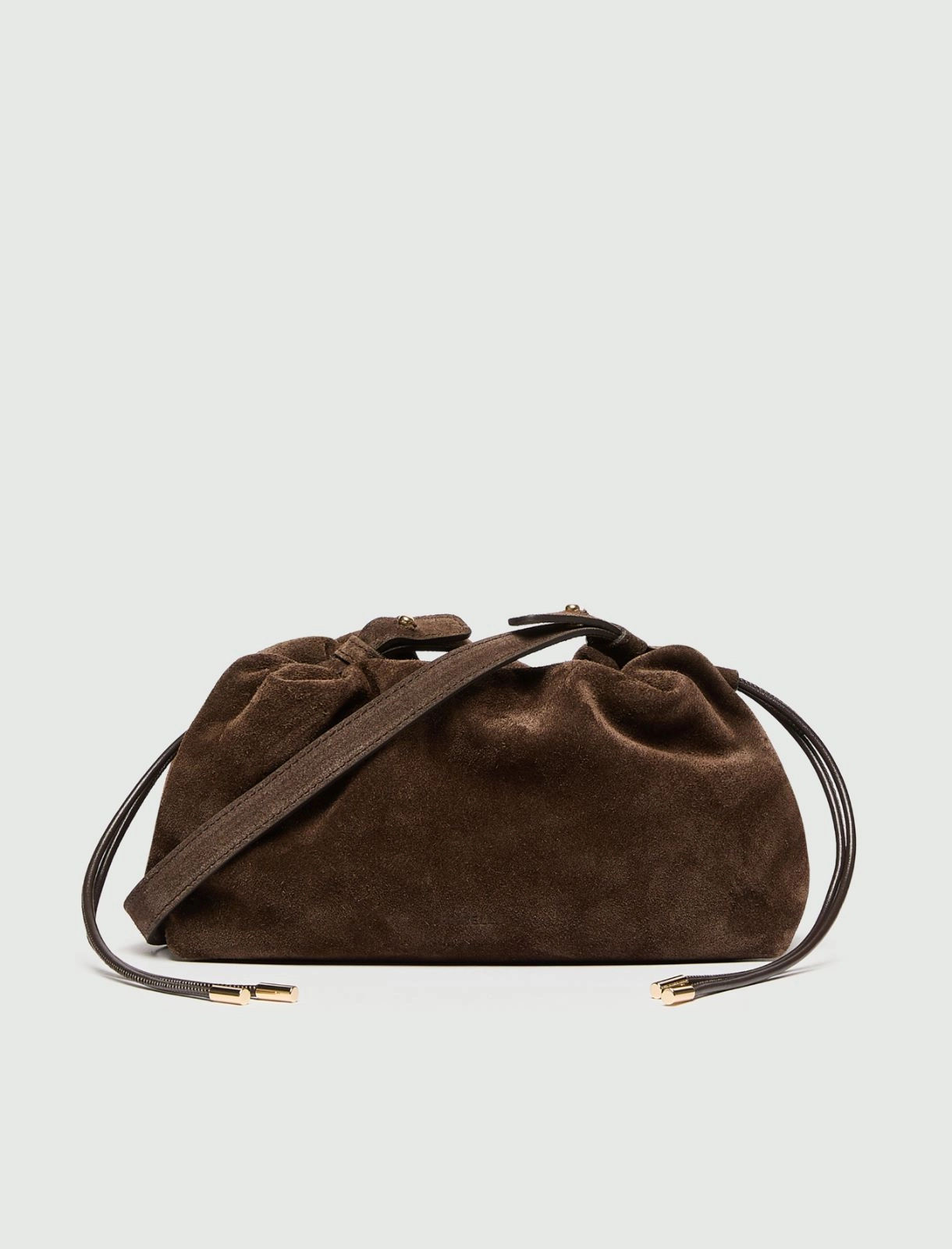 MARELLA Pochette in pelle scamosciata testa di moro