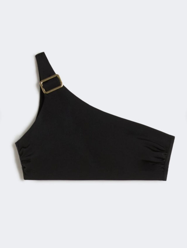 Miniatura: MAX MARA BEACHWEAR Bikini top monospalla slip vita alta nero