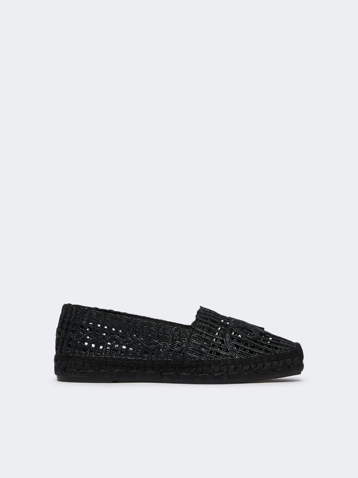 MAX MARA WEEKEND Espadrillas effetto rafia nero N. 37