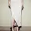 Thumbnail: MARELLA Gonna midi in satin platino T. 42