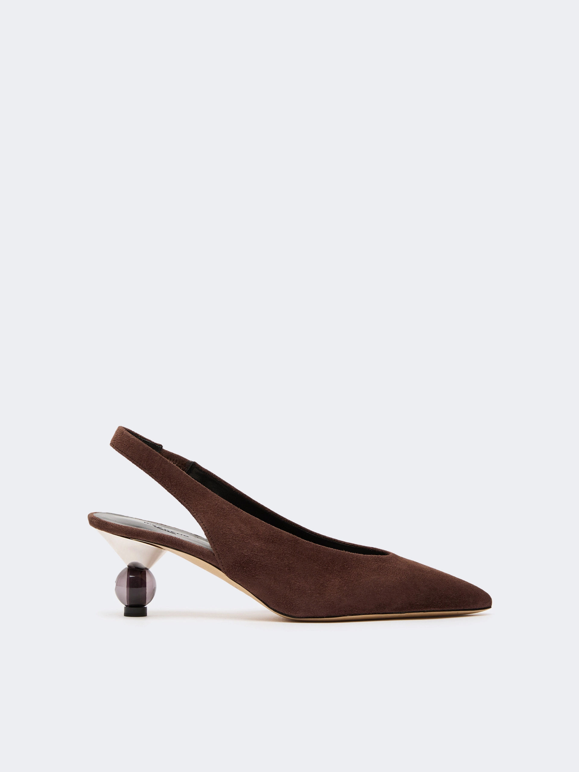 MAX MARA WEEKEND Slingback in pelle cioccolato N. 37