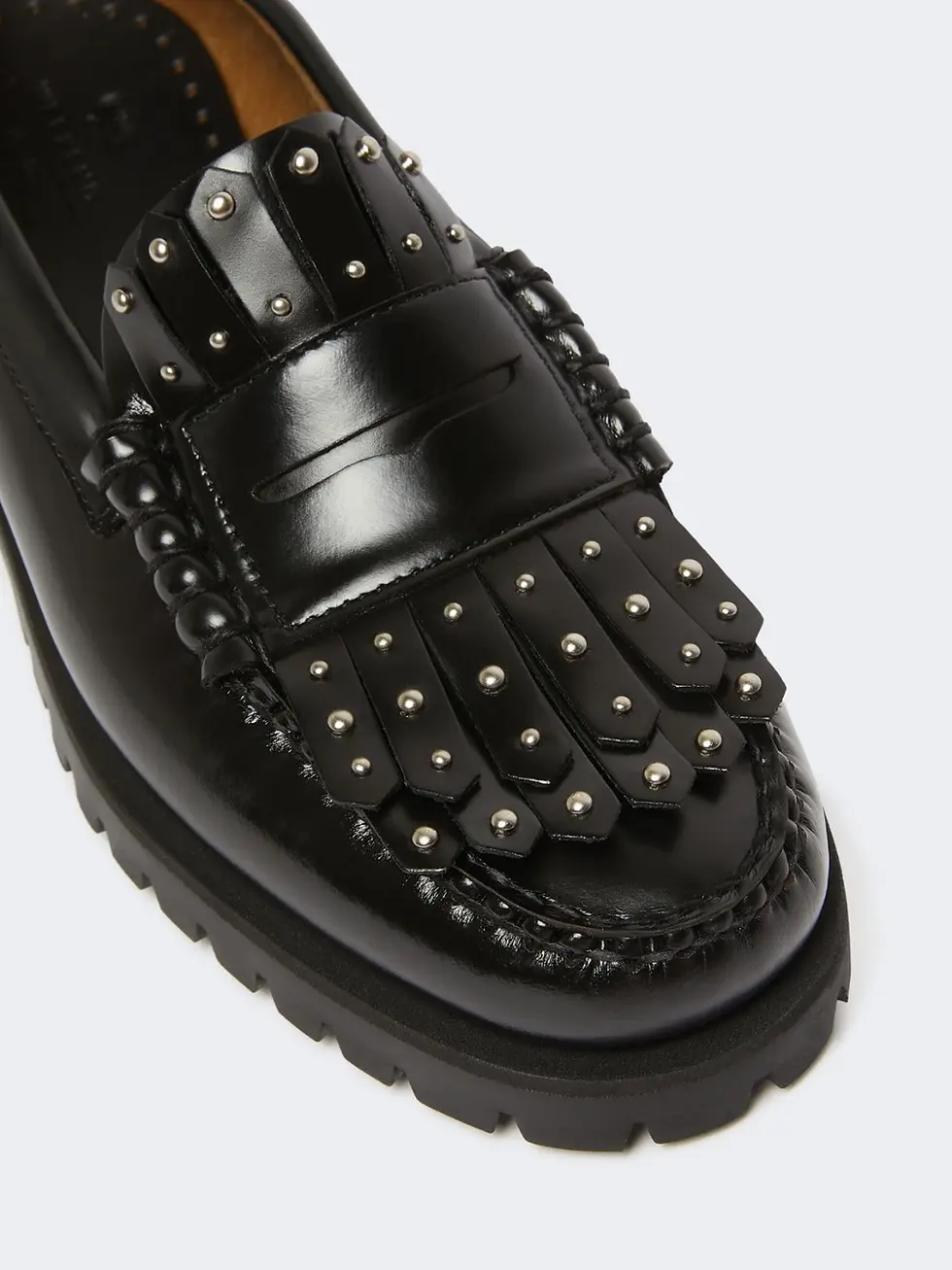 Miniatura: MAX MARA WEEKEND Mocassino in pelle con micro borchie nero N. 37