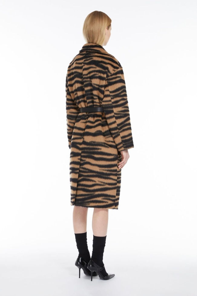 Miniatura: MAX MARA STUDIO Cappotto in lana e alpaca jacquard T. 42