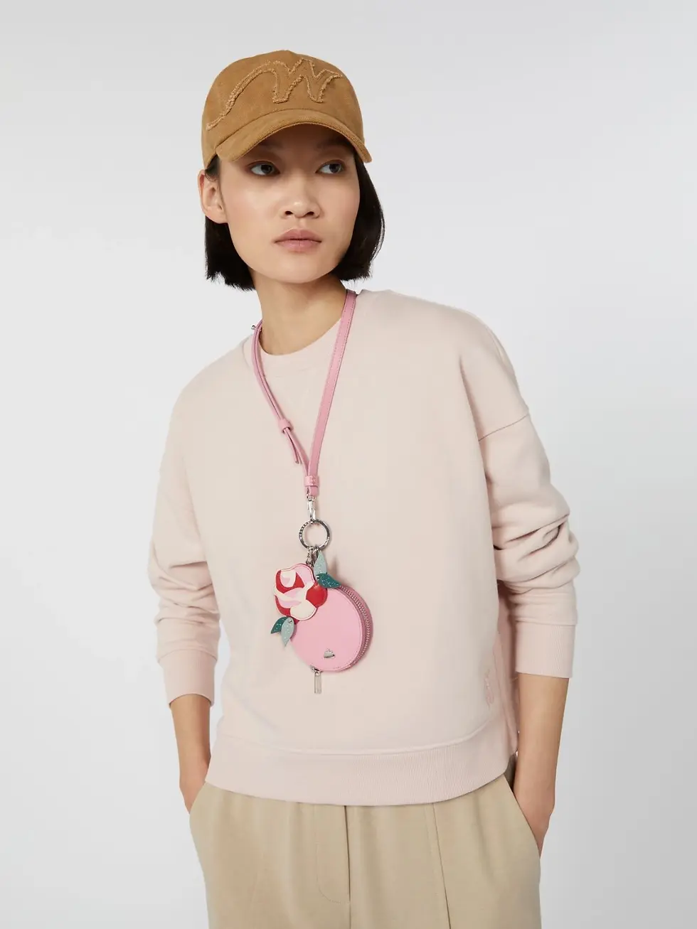 Thumbnail: MAX MARA WEEKEND Felpa boxy in cotone cipria T. 42