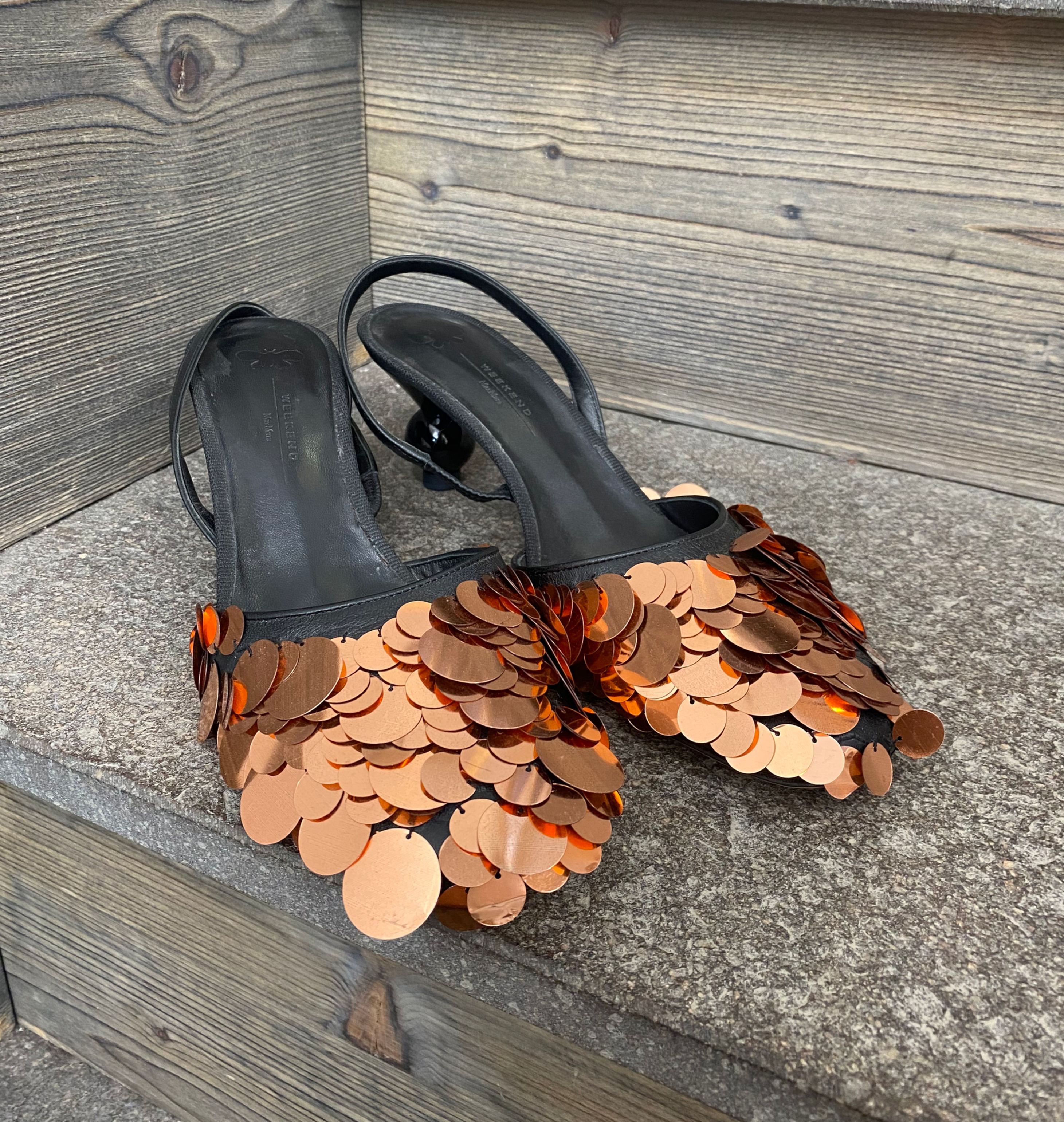 MAX MARA WEEKEND Slingback con paillettes N. 37