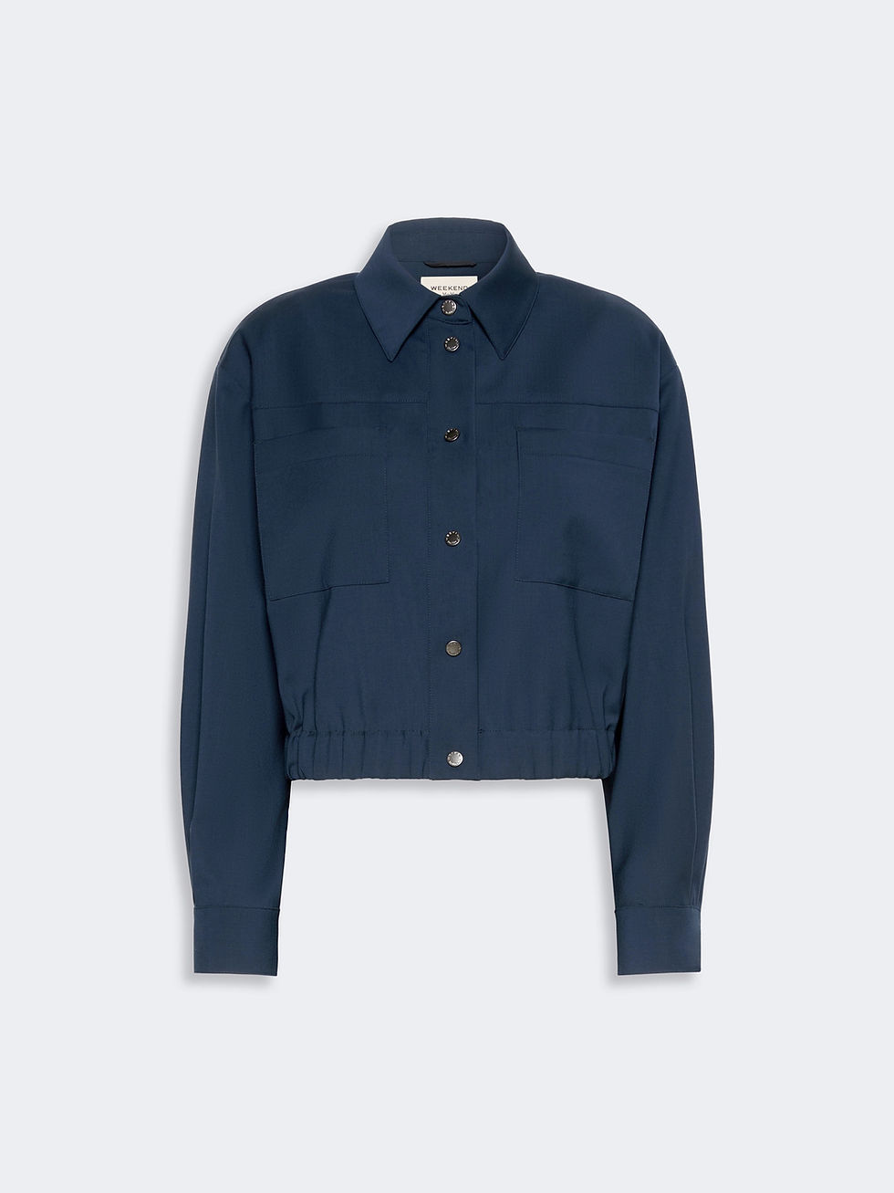 Miniatura: MAX MARA WEEKEND Giacca corta in tela di lana blu 