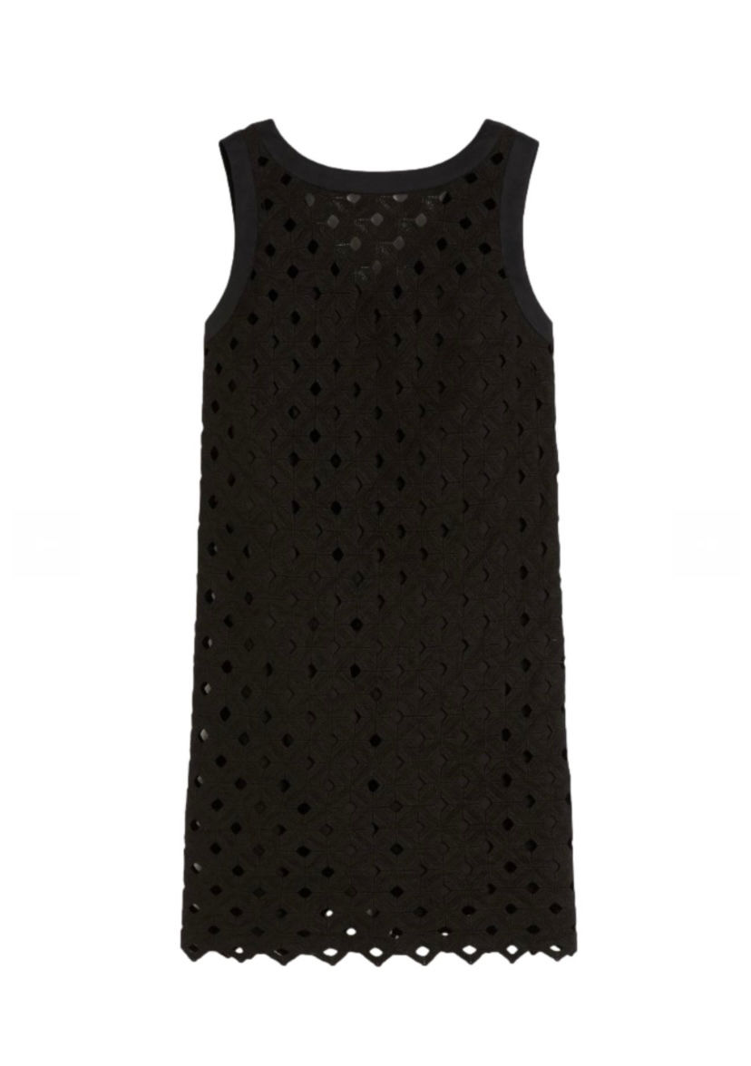 Miniatura: MAX MARA BEACHWEAR Abito ad A in jersey macramé nero T. 42 