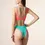 Miniatura: MEFUI Top con slip americano fisso tango color block