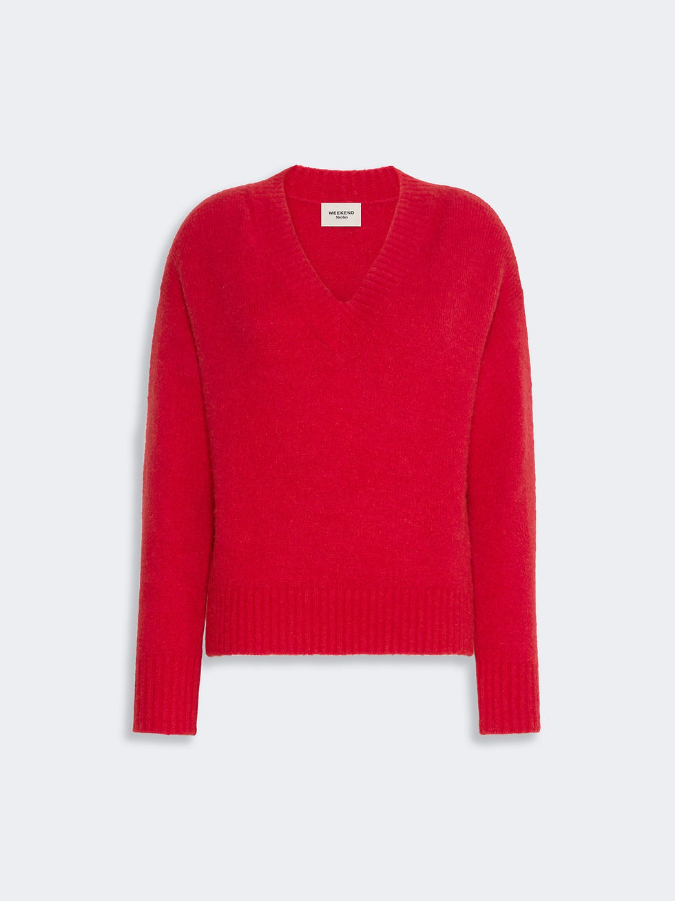 Miniatura: MAX MARA WEEKEND maglia in filato di alpaca e cotone rosso T. 42
