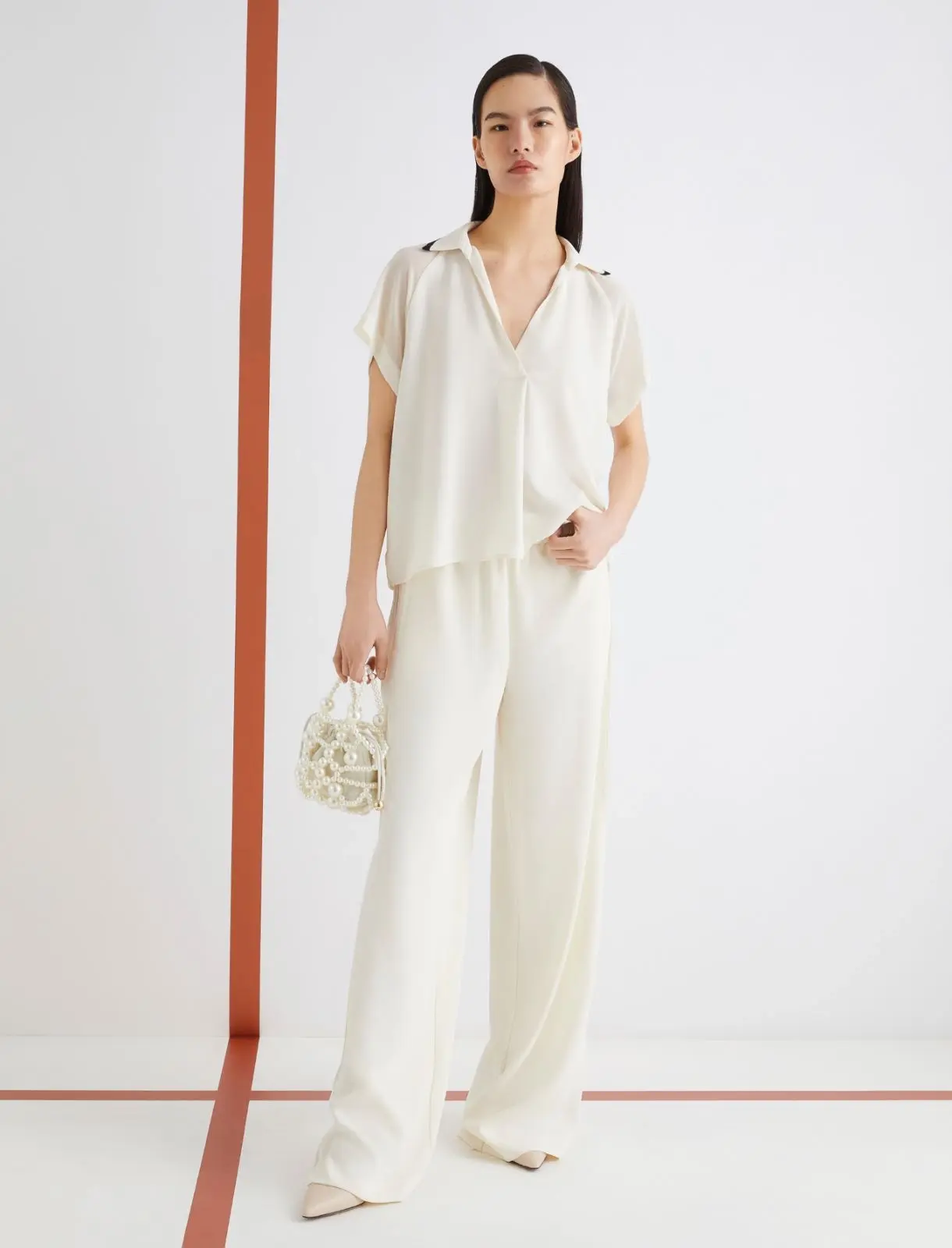 MARELLA Polo in satin  T. 42