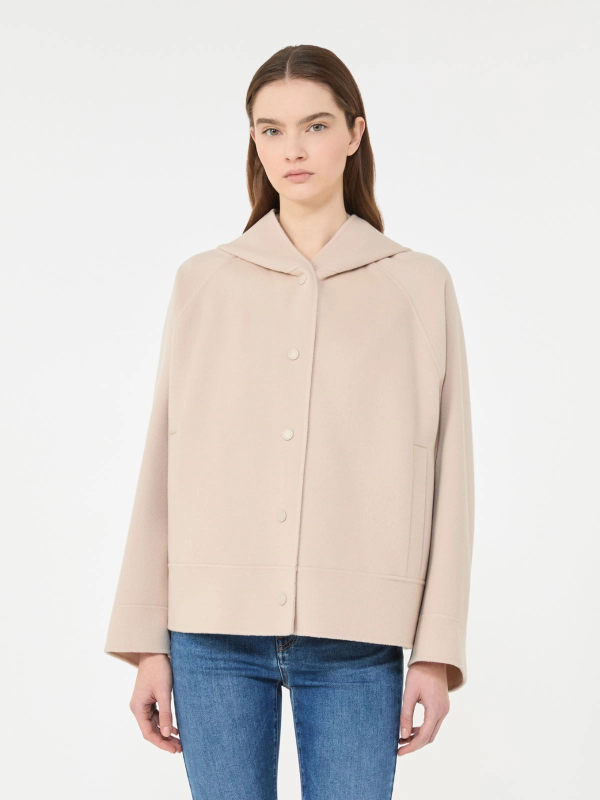 MAX MARA WEEKEND Cappotto in doppio di mista lana sabbia T. 42