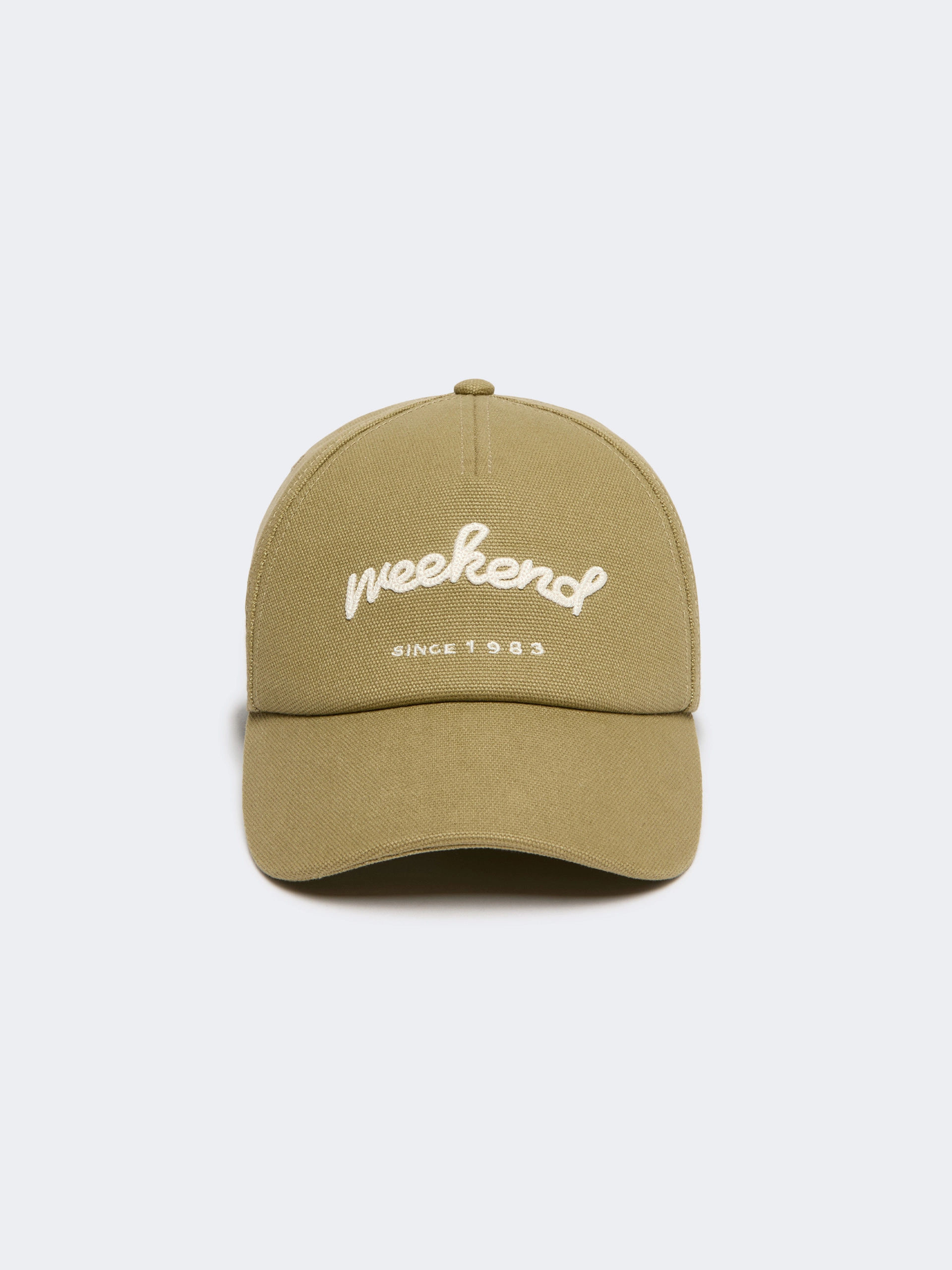 MAX MARA WEEKEND Cappello baseball in canvas verde salvia 