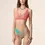 Miniatura: MEFUI Top con slip americano fisso tango color block