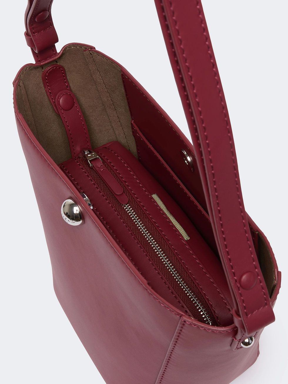 Miniatura: MAX MARA WEEKEND Borsa a secchiello in pelle liscia rosso 