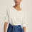 Thumbnail: EMME MARELLA Blusa in raso stretch bianco T. 42