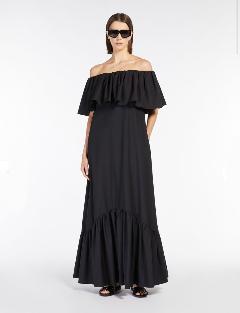 Miniatura: MAX MARA STUDIO Abito off shoulder in popeline T. 42