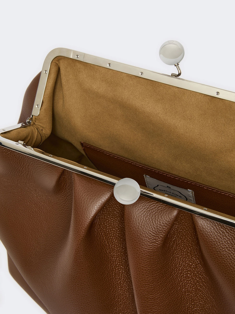 Thumbnail: MAX MARA WEEKEND Pasticcino Bag extra large in pelle stampa cervo marrone