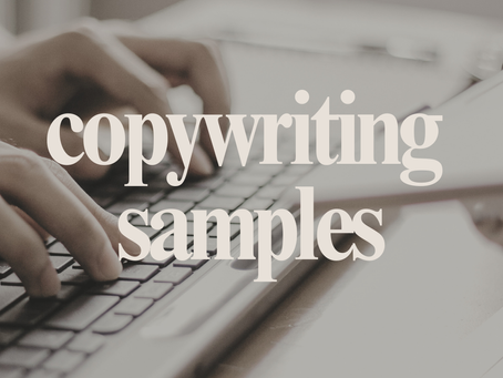 Copywriting Samples