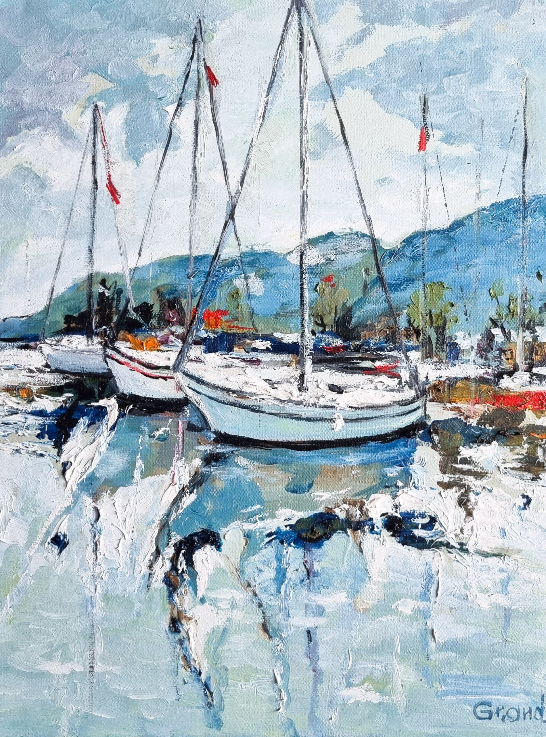 Painting of Sailboats