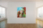 Jesus Christ last supper original fine art acrylic painting on canvas, view on the wall