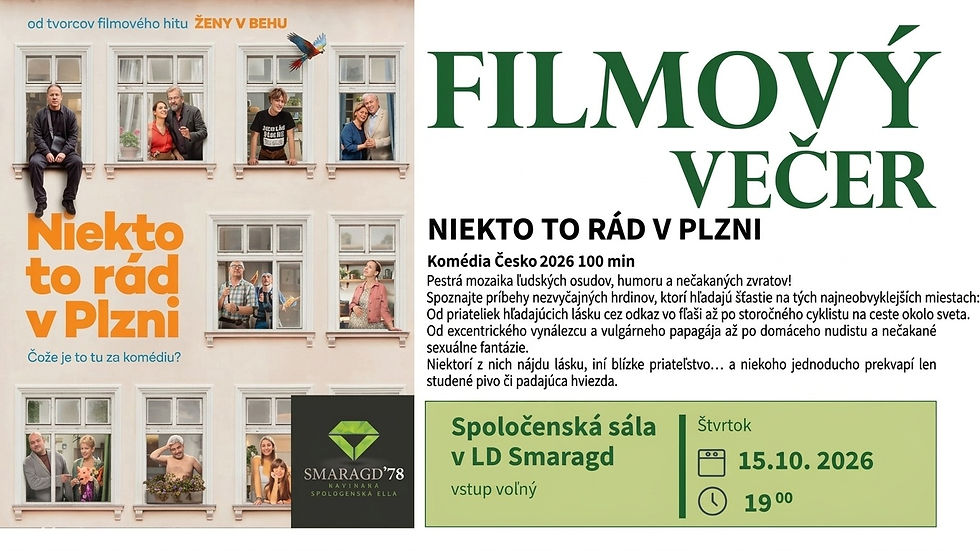 Filmový večer NIEKTO TO TÁD V PLZNI