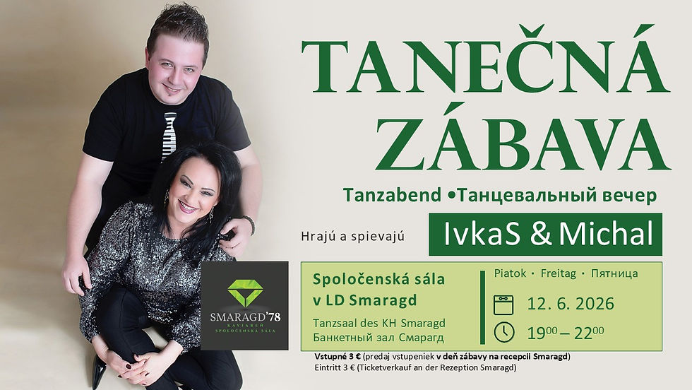 Tanečná zábava IVKAS a MICHAL