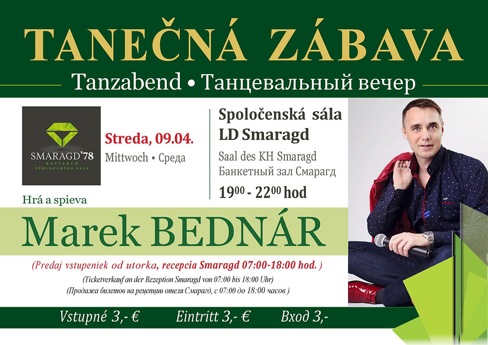 Tanečná zábava MAREK BEDNÁR