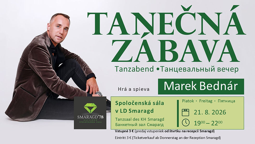 Tanečná zábava MAREK BEDNÁR