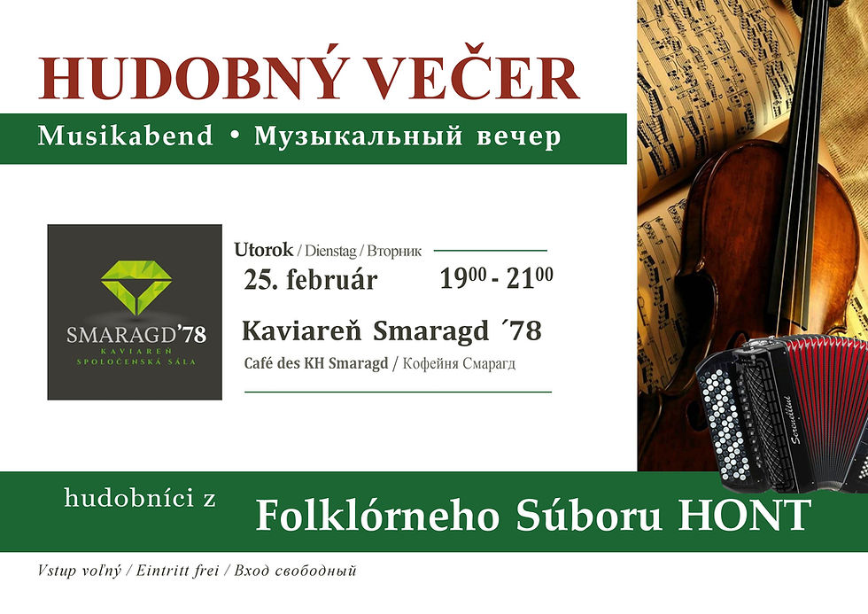 Hudobný večer HUDOBNÍCI Z FS HONT