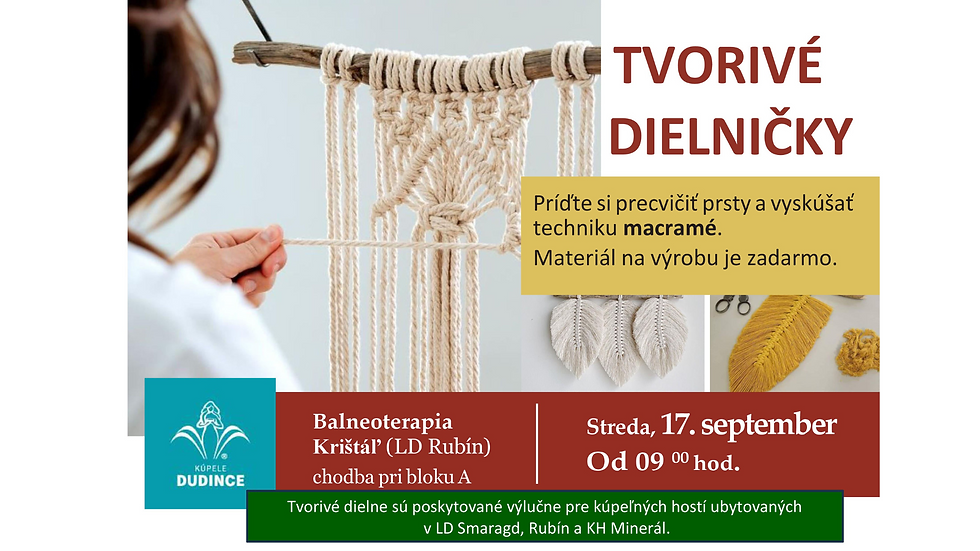 TVORIVÉ DIELNIČKY: macramé