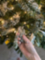 DIY Christmas tree flocking for cheap