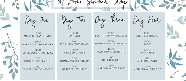 At Home Summer Camp- Fun Ideas to Keep the Kids Busy This Summer (Free Printable)