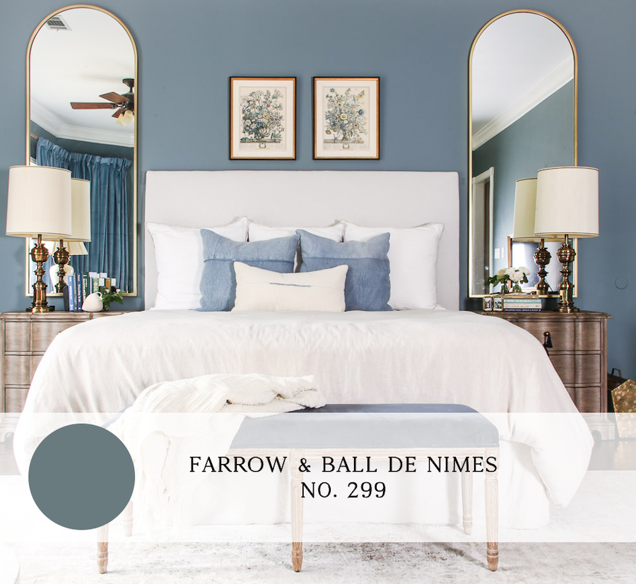 the best blue paint colors for interiors, farrow and ball de nimes