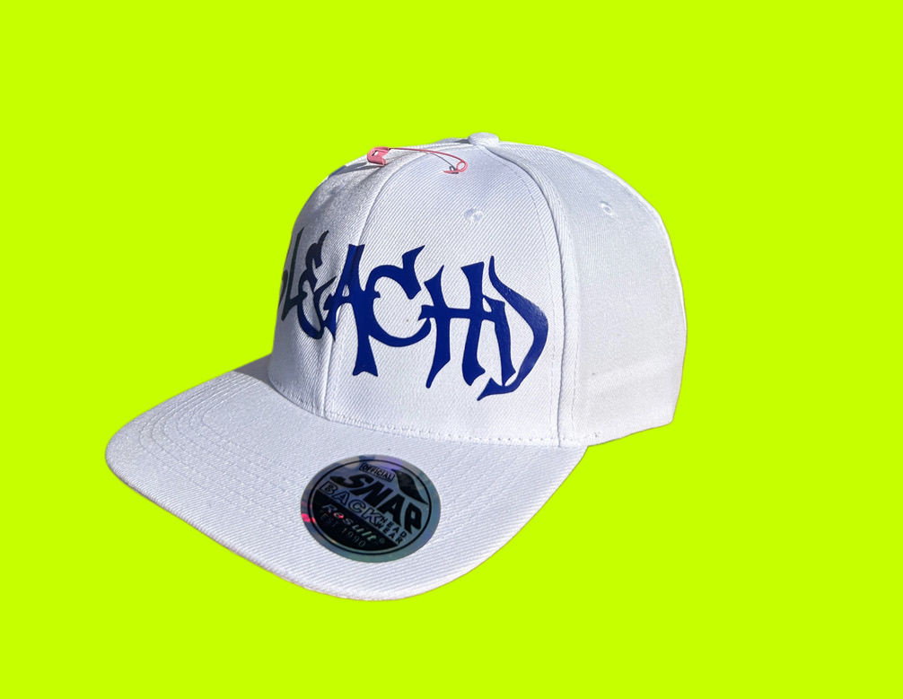 White Bleachd Flat Cap