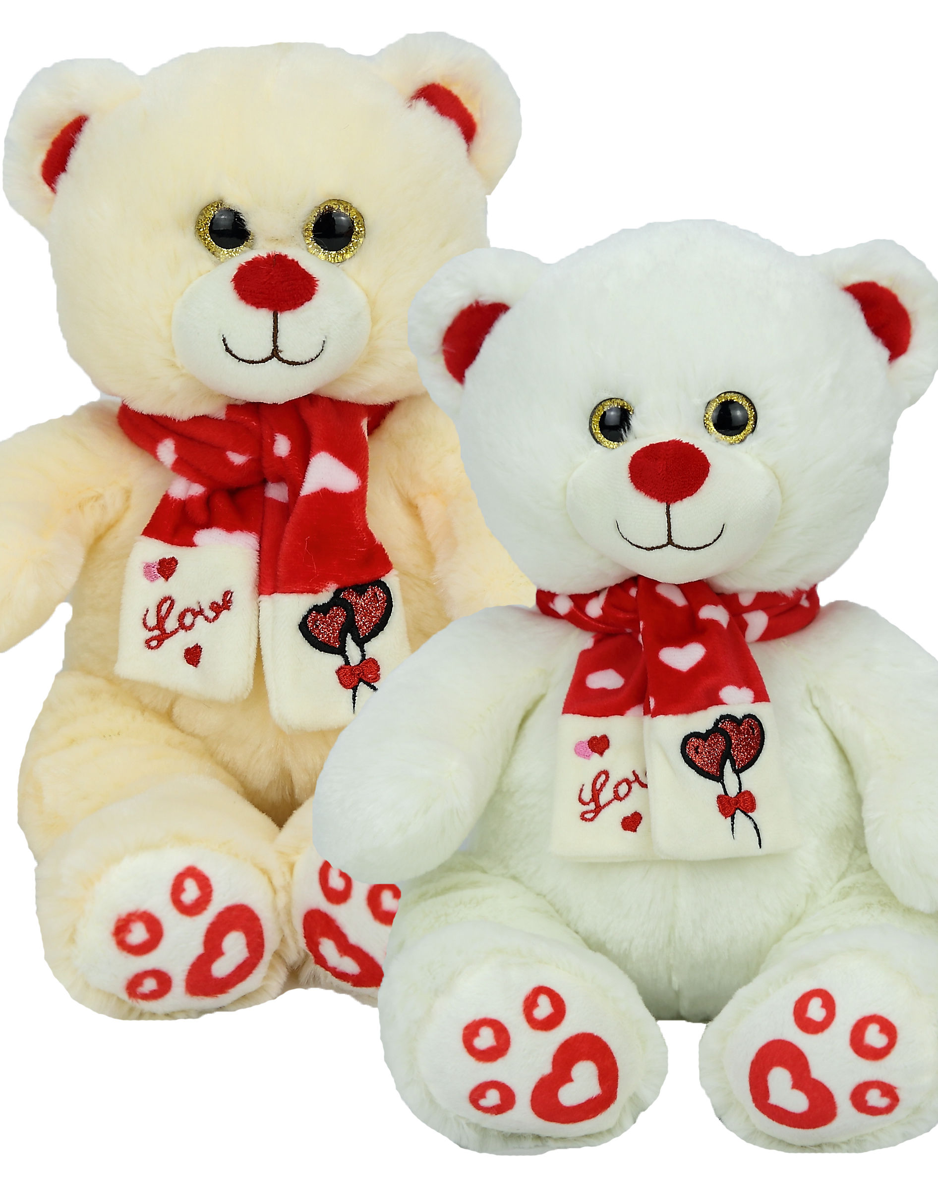 Snowy Scarf Cubs, Two Cute Bears with Imprinted Scarves	 with Your Logo