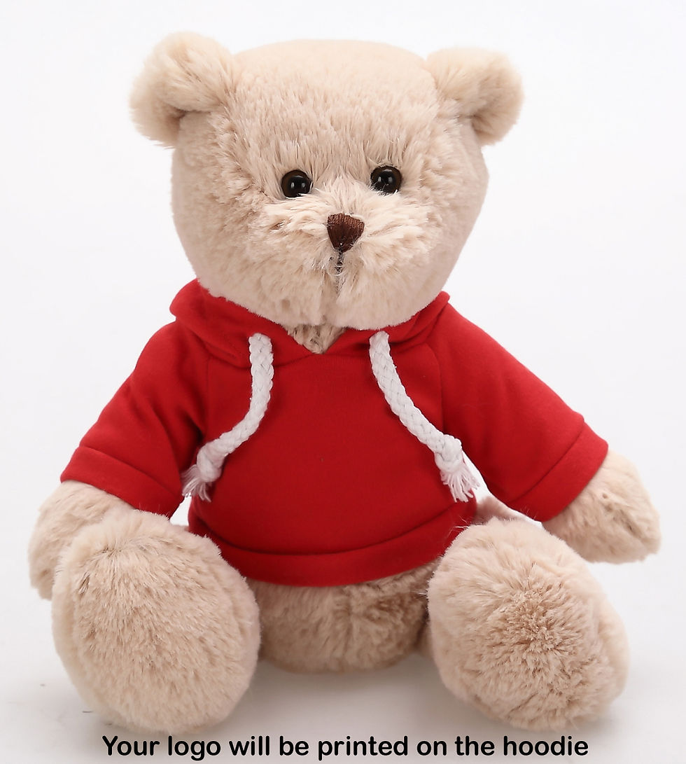 Thumbnail: Cardiology Promo Anniversary Gift-Free Logo-Hoodie Bear Beige