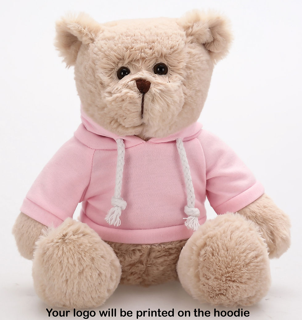 Thumbnail: Cardiology Promo Anniversary Gift-Free Logo-Hoodie Bear Beige