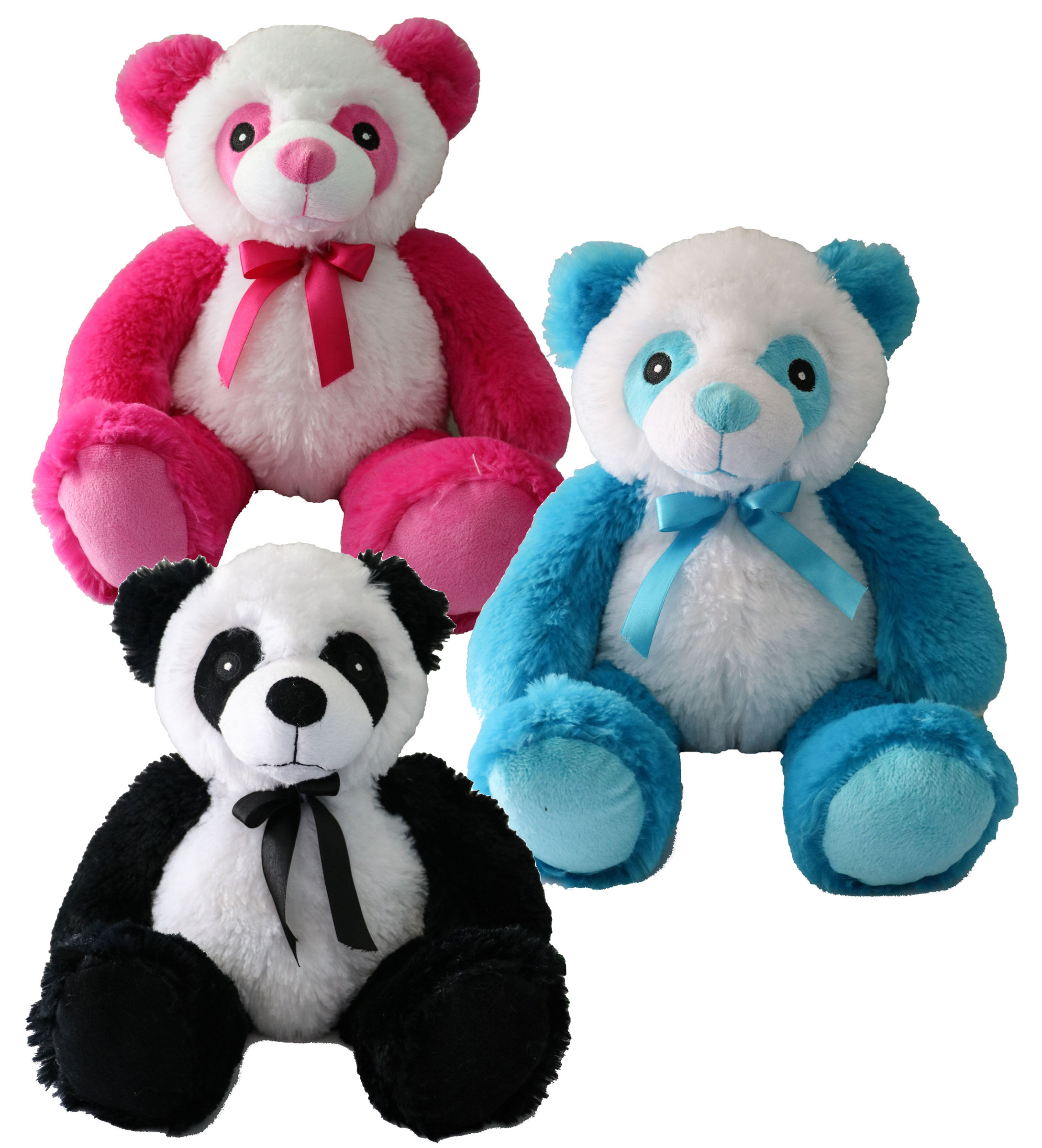 Color Bright Pandas, Fully Customizable Plush Bears	 for Your Promotion