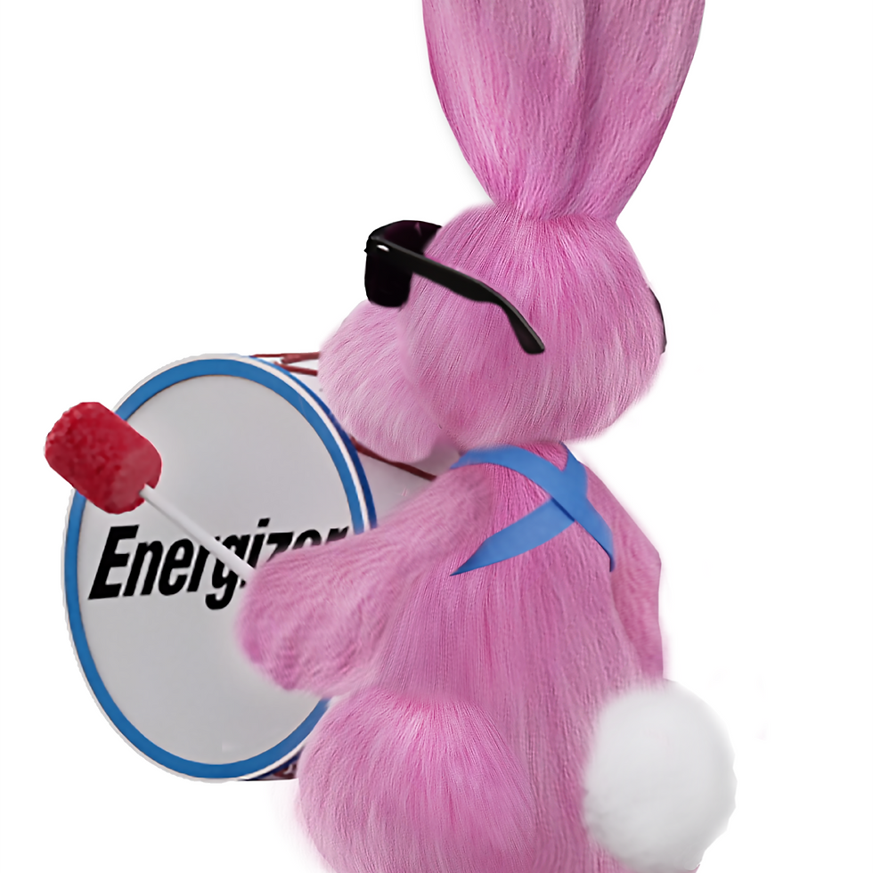 Power Bunny for Energizer Batter, Fully Customizable Mascot	 for Your Promo