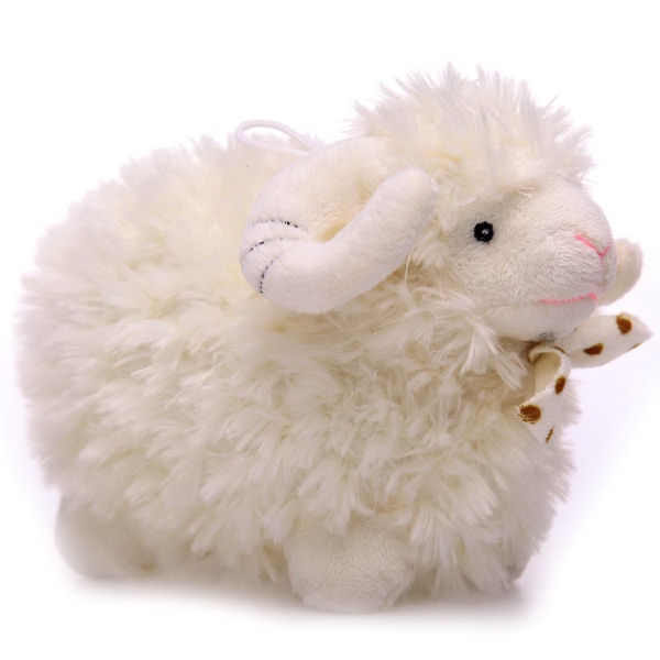 Thumbnail: Fuzzy Mountain Goat, A Plush Goat with Bow	 for Your Promotion