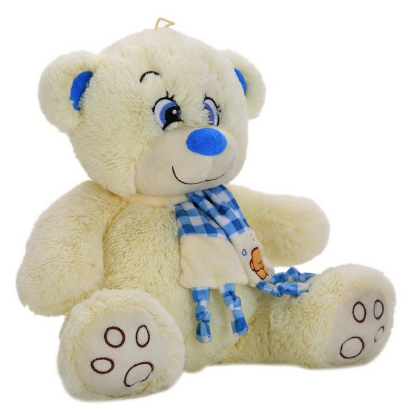 Thumbnail: Pretty in Pink Fuzzy Bear, A Creamy Teddy with A Scarf