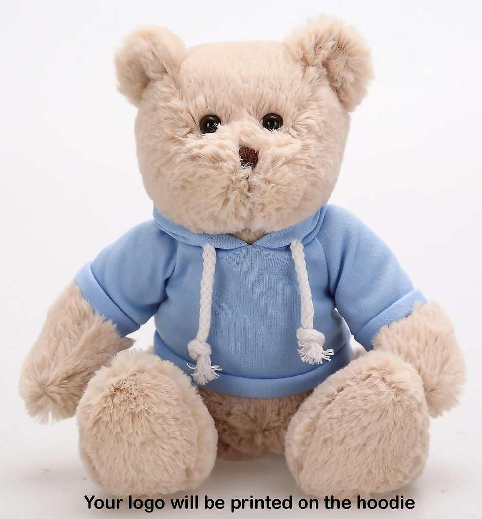 Thumbnail: Cardiology Promo Anniversary Gift-Free Logo-Hoodie Bear Beige