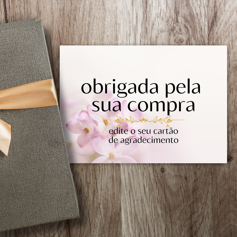 Miniatura: Cartão de Agradecimento Personalizável - 85x55 mm