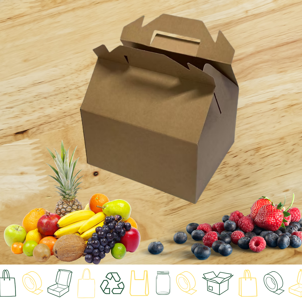 Miniatura: Snack Box Kraft com Asa 18x15,5x10 cm